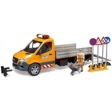 MB Sprinter con Modulo Luci e Suoni, Conducente e Accessori - Bruder 02677