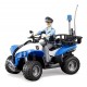 Quad Polizia con Poliziotto e attrezzature - Bruder 63010